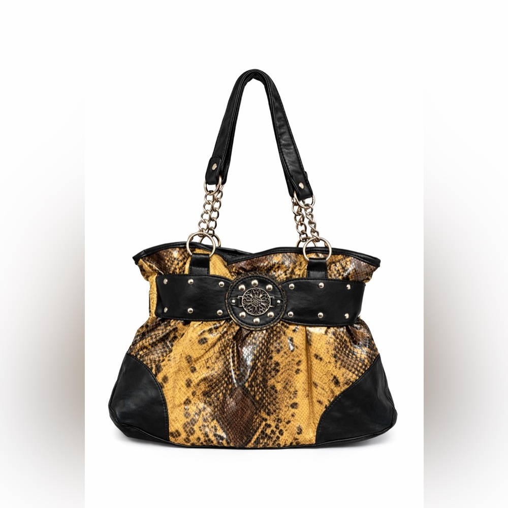 Stylish Black and Brown Tote Bag
